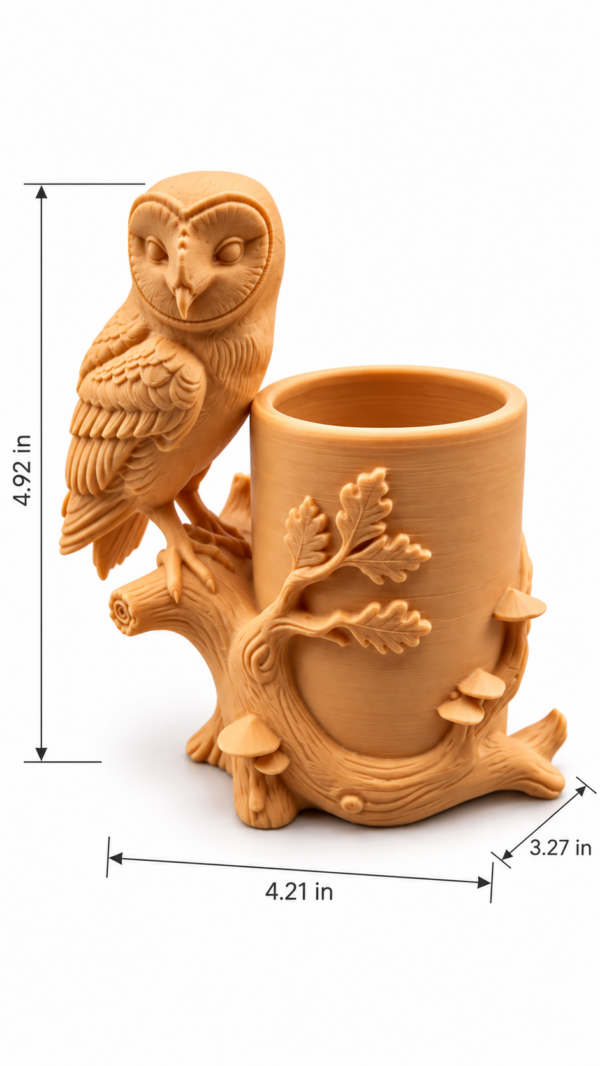 ChatGPT Image Sep 26, 2026, 08_56_15 PM Owl Tree Desk Organizer