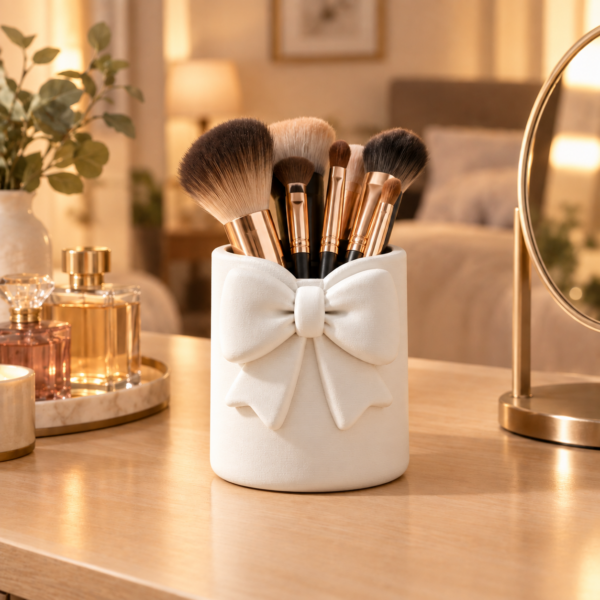 Bow Shaped Makeup Brush Holder