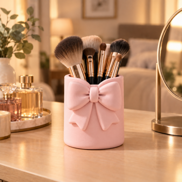 Bow Shaped Makeup Brush Holder