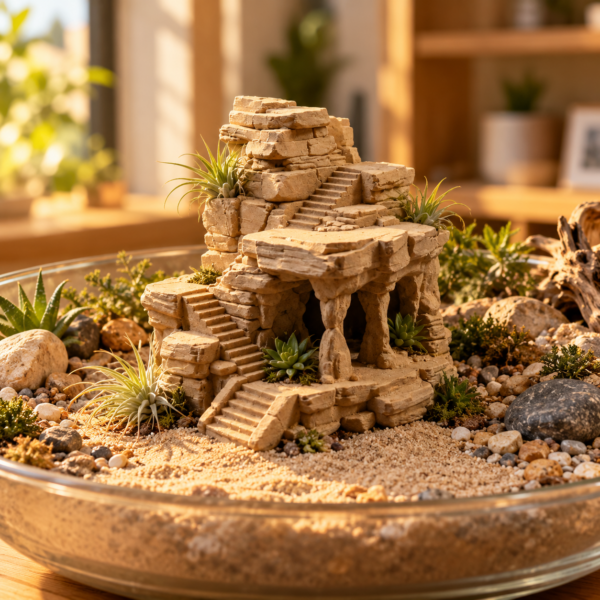 Sandstone Temple Ruins Decor