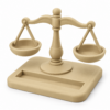 Desert Tan Balance Scale Model Scales of Justice Card Holder