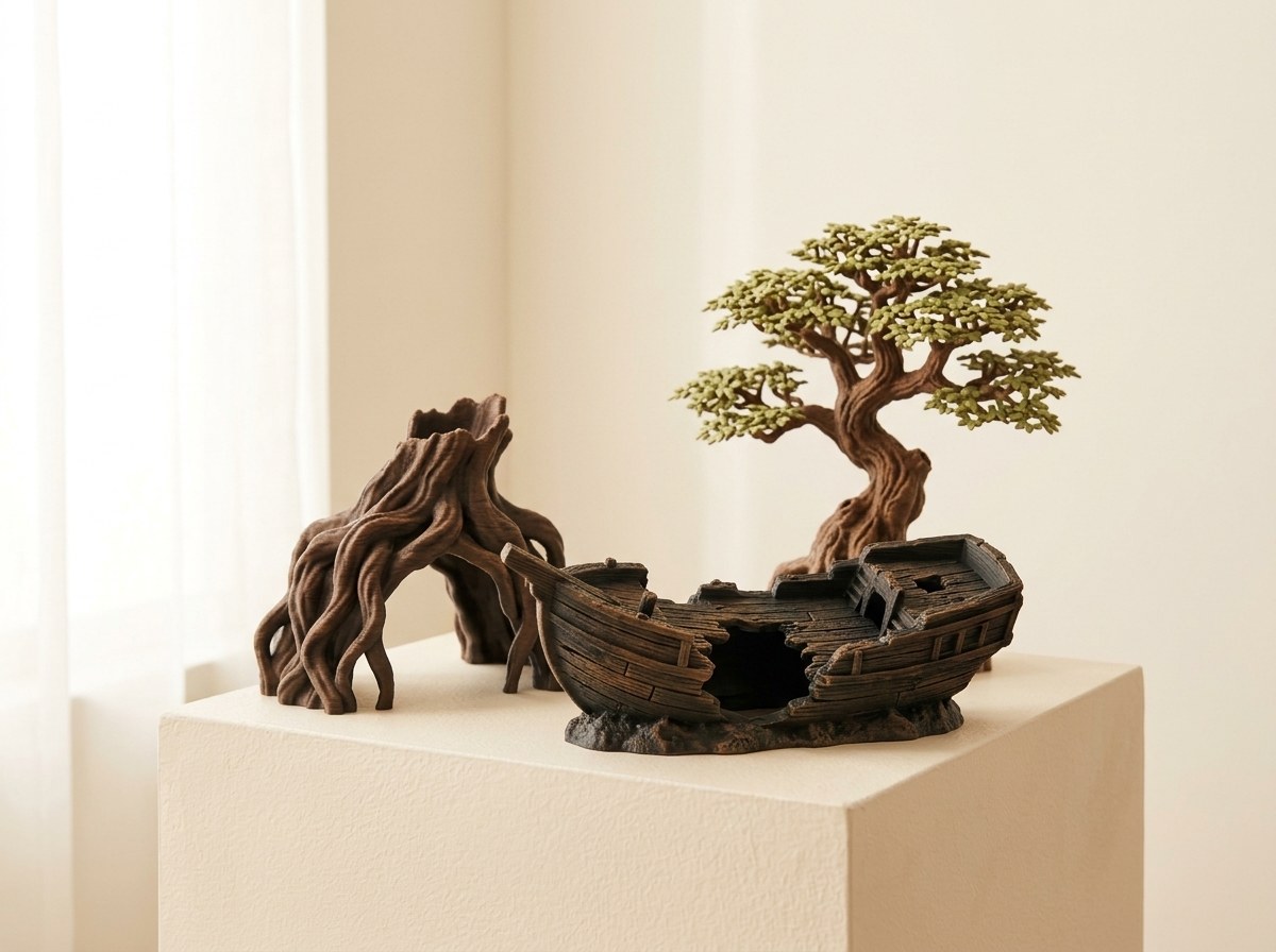 cat-aquarium Sandstone Temple Ruins Decor