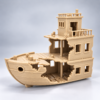 3D-Printed Beige Shipwreck Ornament
