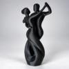 Abstract Black Dancing Couple Sculpture Dancing Couple Sculpture