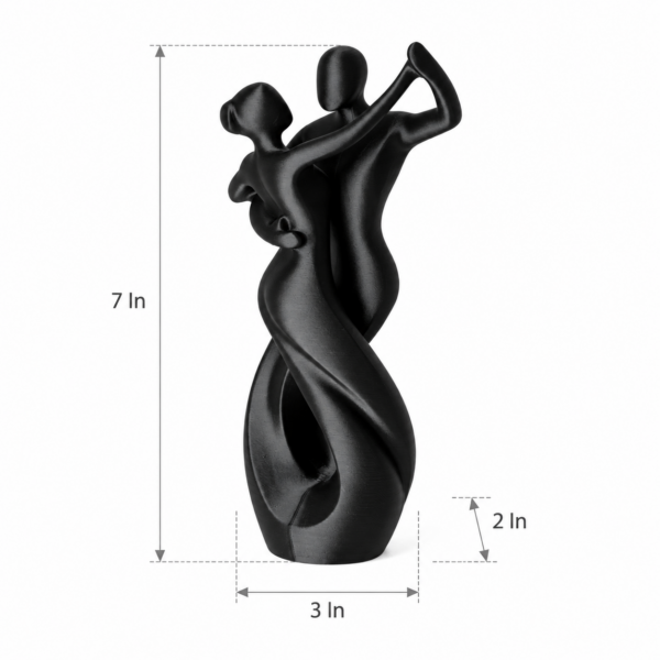 Abstract Dancing Couple with Dimensions Dancing Couple Sculpture