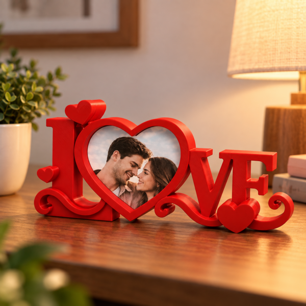 Heart Shaped LOVE Photo Frame