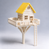 Miniature Yellow-Roofed Treehouse Miniature Yellow-Roofed Treehouse