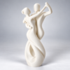 Minimalist Ivory Dancers Sculpture Dancing Couple Sculpture