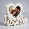Romantic Heart Frame with Love Script I Love You Photo Frame