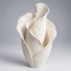 Sculptural Ribbed Petal Vase Flower Vase
