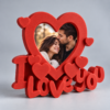 Vivid Red Heart Photo Frame I Love You Photo Frame